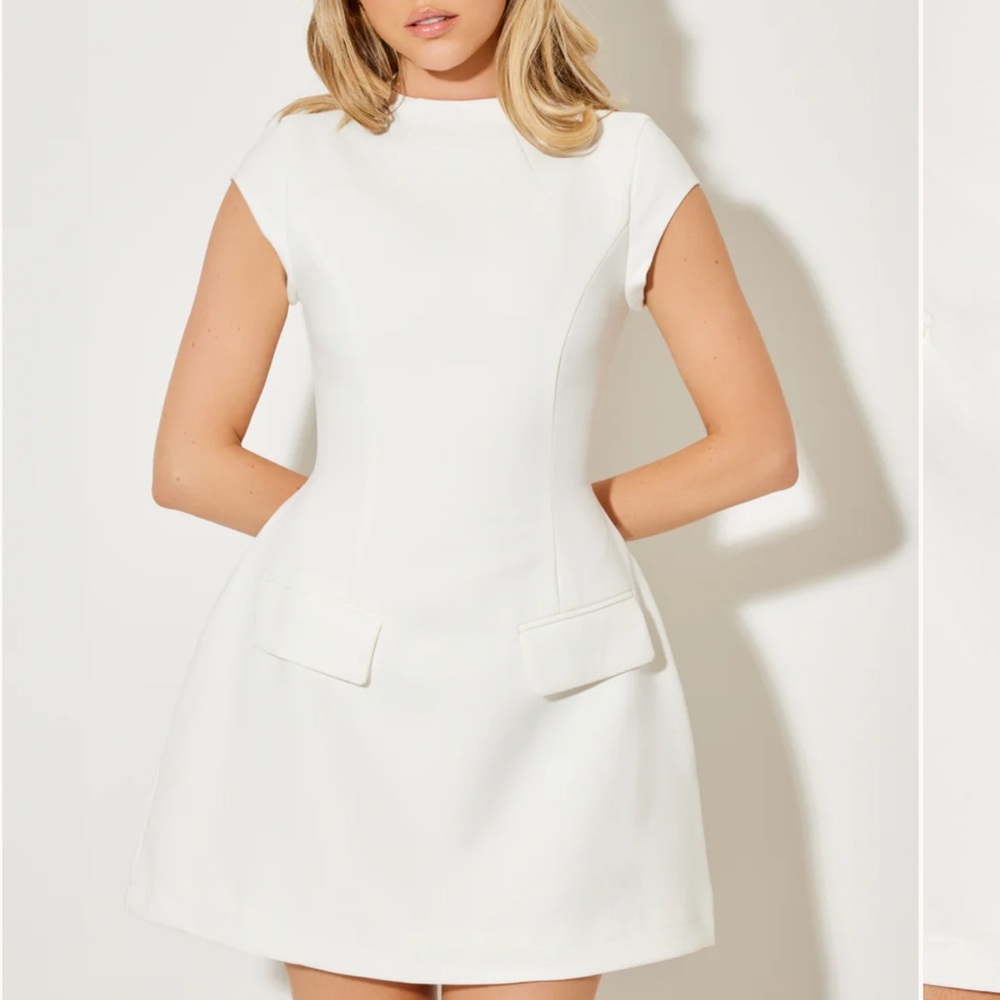 Odd Muse Cap-Sleeve Mini Dress
